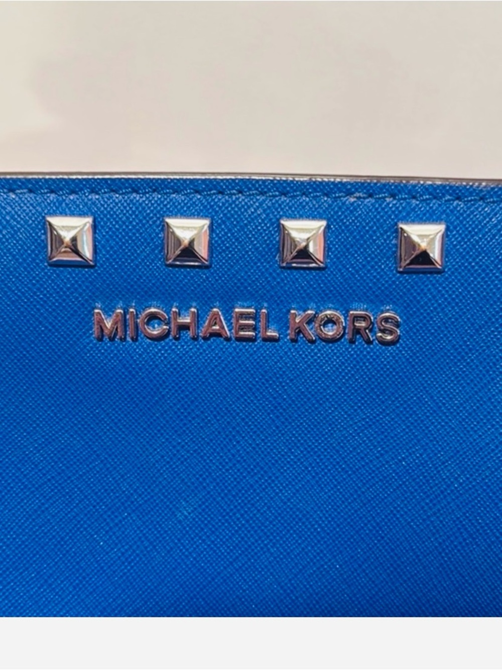 Michael Kors Royal Blue Studded Crossbody Bag - Picture 2 of 7